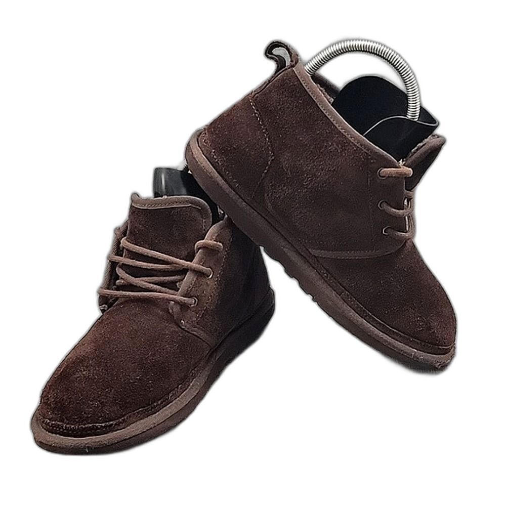 UGG Men's Neumel Classic sheep fur Suede Leather Boots Brown Sz 9